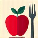 Icon of an apple and a fork