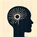 Icon of a calm brain, symbolizing mental wellness and stress management.