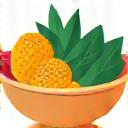 Icon of a balanced meal with fruits and vegetables, symbolizing customized nutrition planning.